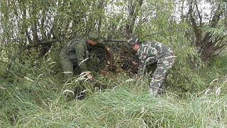 На берегу Припяти инспекторы обнаружили два схрона с неводами 